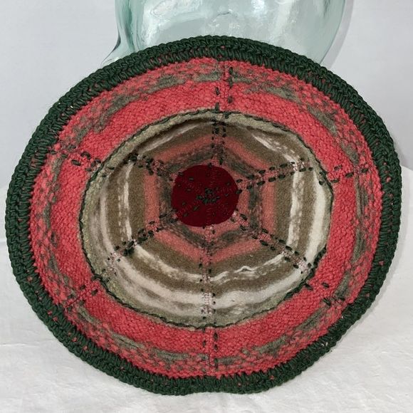 Hand Crafted Wool / Crochet Cloche Bucket Hat Strawberry Shortcake Style… - Picture 6 of 6